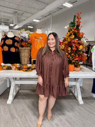 ELVIA BROWN DRESS