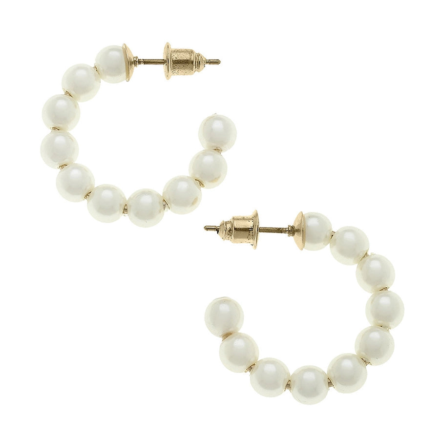 DEMI PEARL HOOP EARRINGS