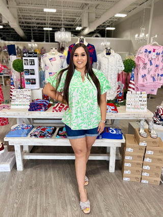 JENNA NEON MINT TOP