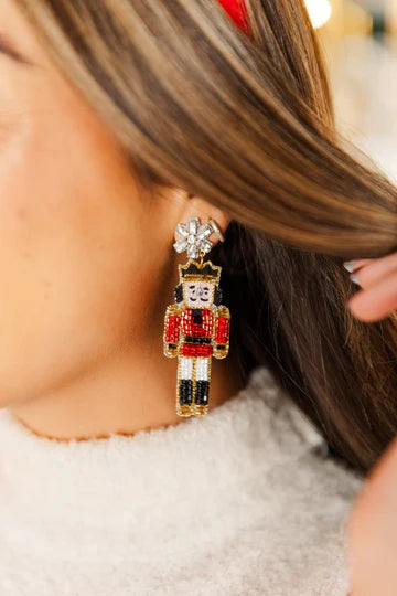 Red Nutcracker earrings