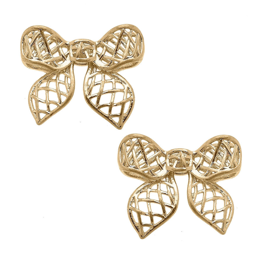 DIANA BOW STUD EARRINGS