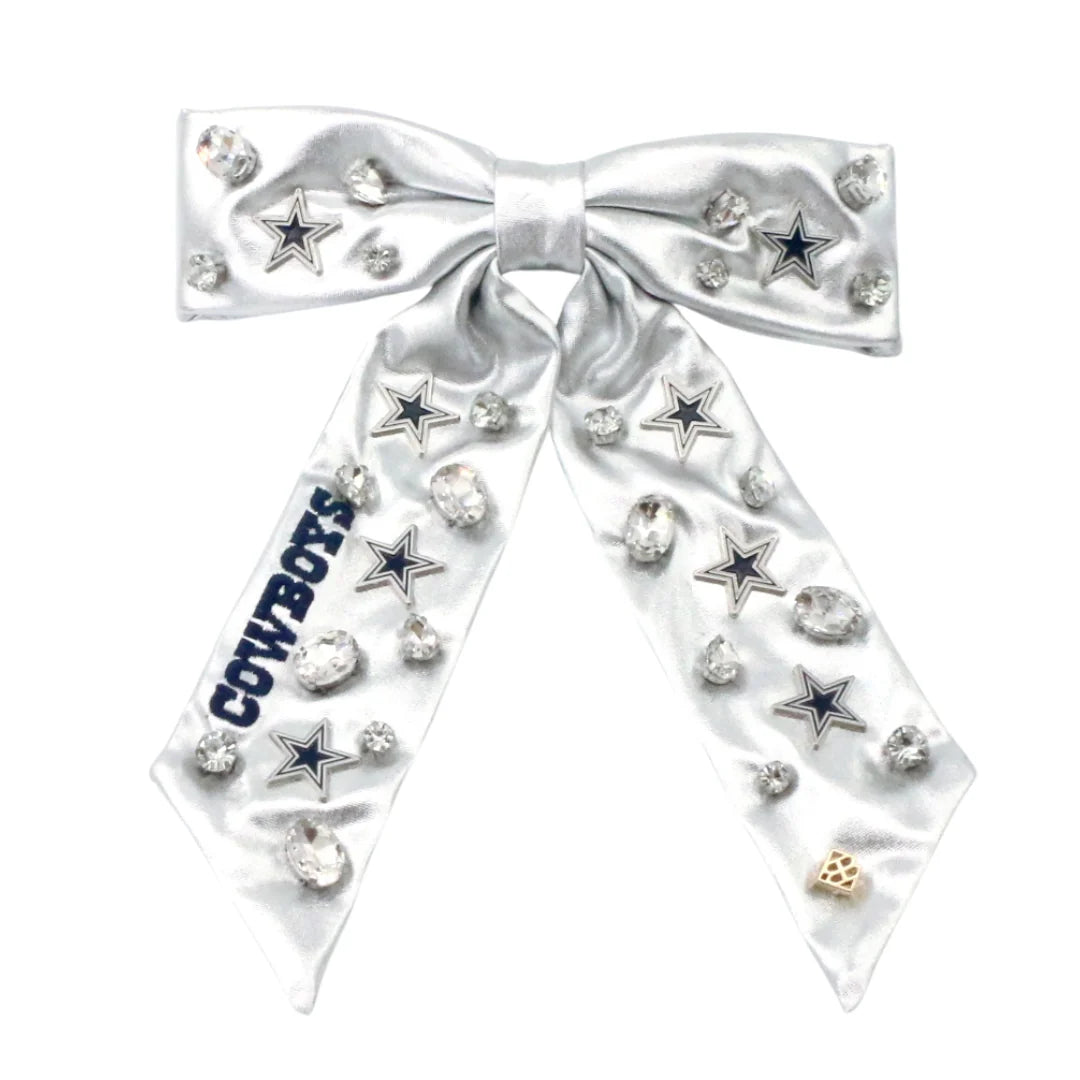 Dallas Cowboys Silver Bow Barrette