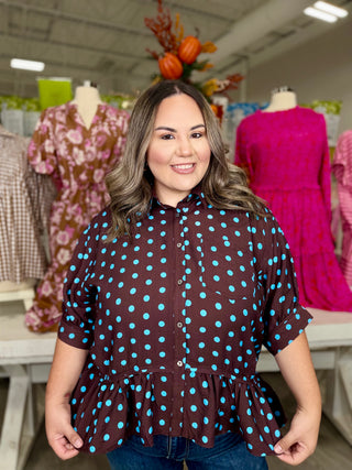 KASSANDRA POLKA DOT TOP