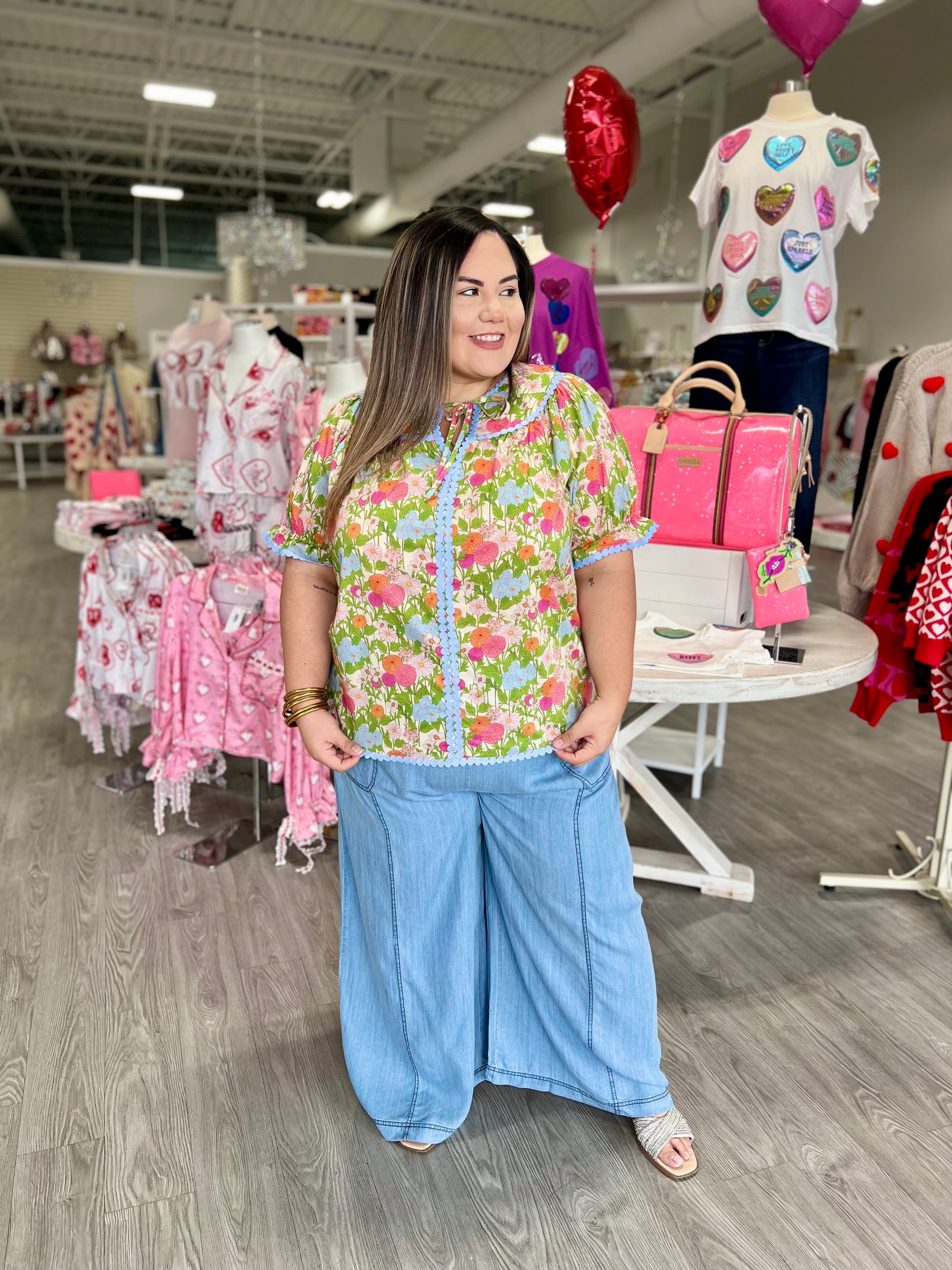 ACID WASH PALAZZO PANTS