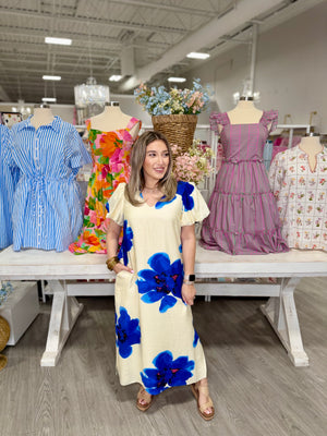 OLIVIA BIG FLORAL DRESS