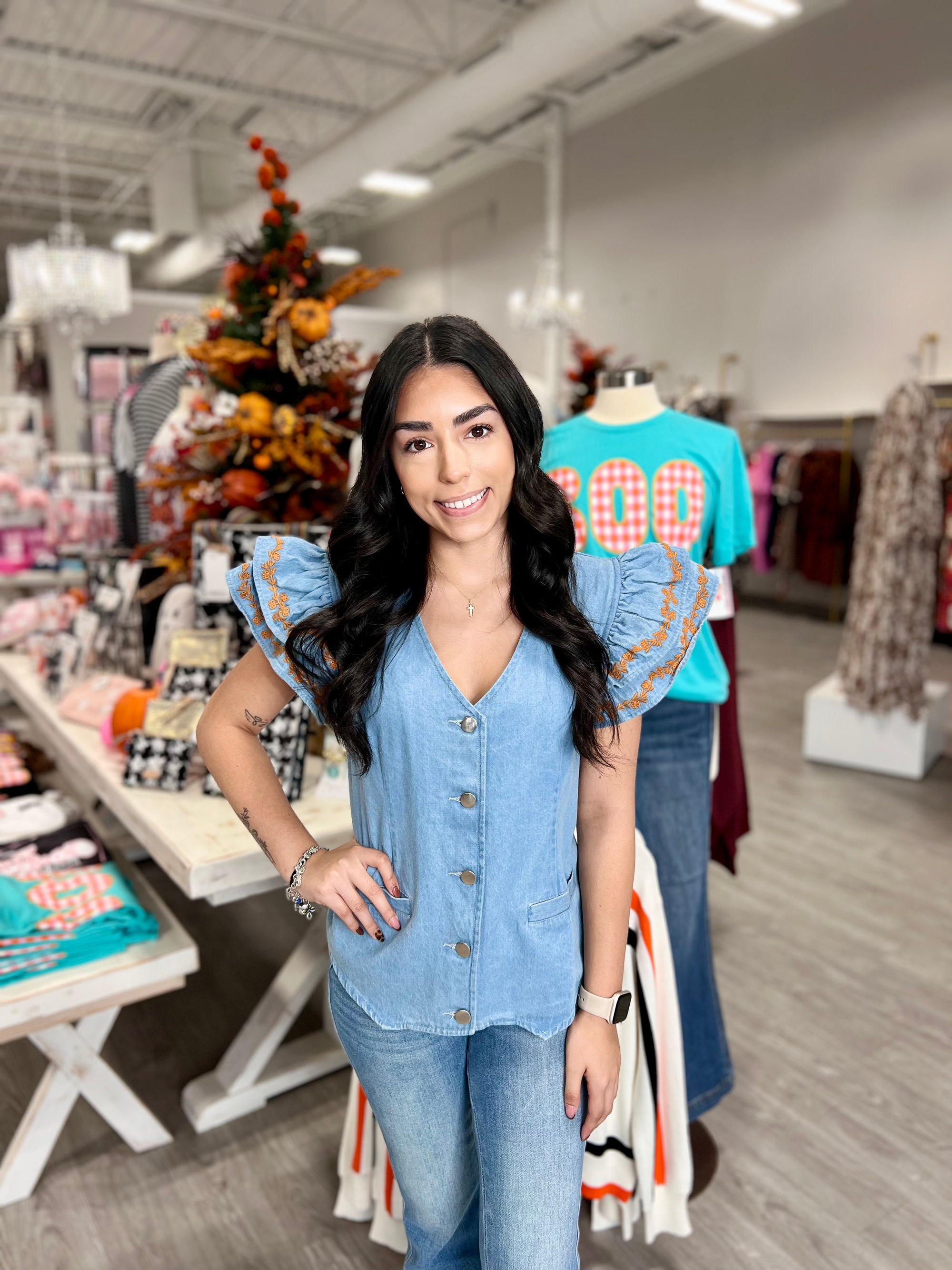 Karly Top- Burnt Orange