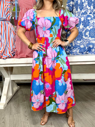 KRISTEN FLORAL MIDI DRESS