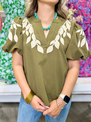 DAWN OLIVE GREEN TOP
