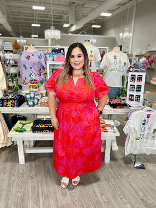 Marlene Floral Poplin Midi Dress