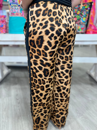 DANYSSA BLACK LEOPARD PANTS