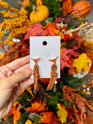 Texas Longhorns Paracord Spirit Earrings
