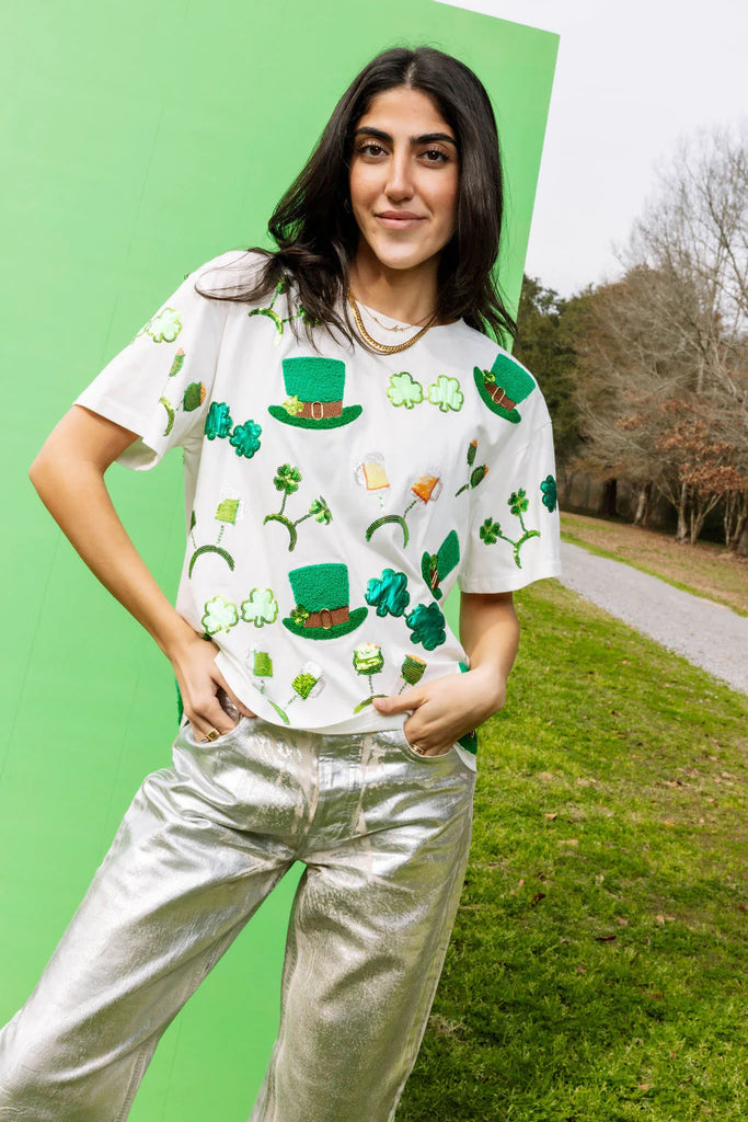 QUEEN OF SPARKLES ST. PATRICK'S DAY ICON TEE