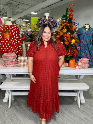 CLAUDIA EYELET DRESS