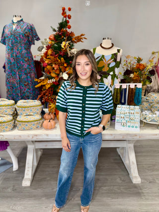 MADISON STRIPED KNIT TOP