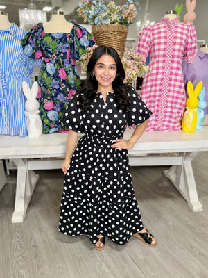 CELINE POLKA DOT DRESS