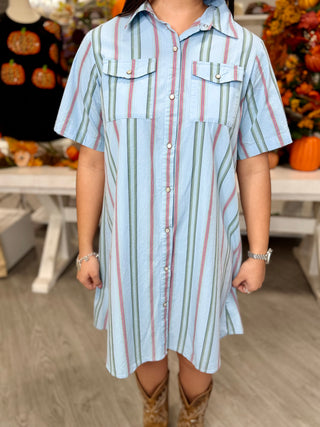 Lainey Dress- Blue