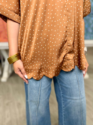 ESMERALDA POLKA DOT TOP