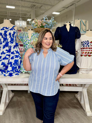 MARTHA BLUE TOP
