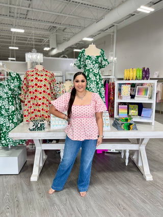 BLOSSOM PEPLUM BLOUSE