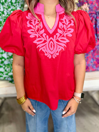 CECILIA RED TOP