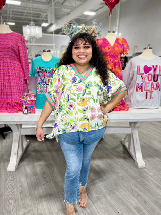 KATHY FLORAL TOP