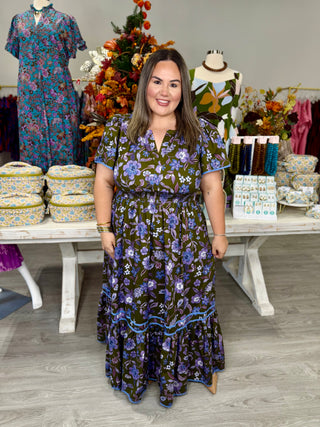 SYLVIE Smocked Midi Dress