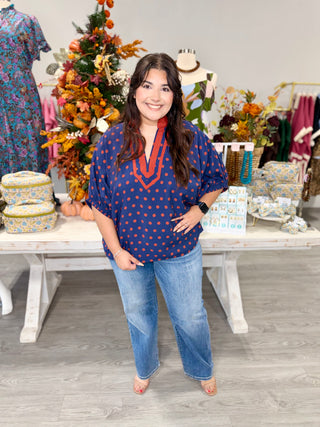 BRENDA POLKA DOT TOP