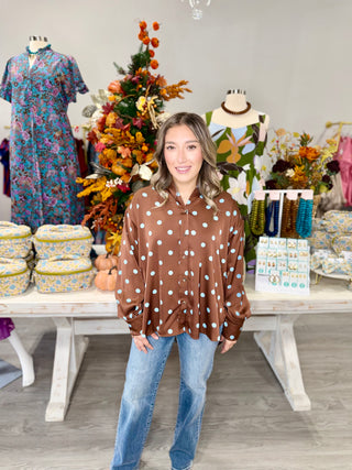 LEONOR POLKA DOT TOP