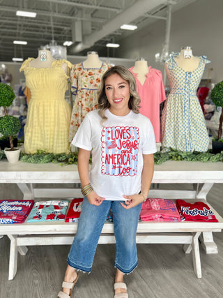 Love Jesus and America Tee