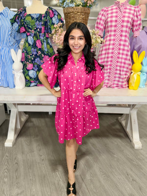 STELLA POLKA DOT PINK DRESS