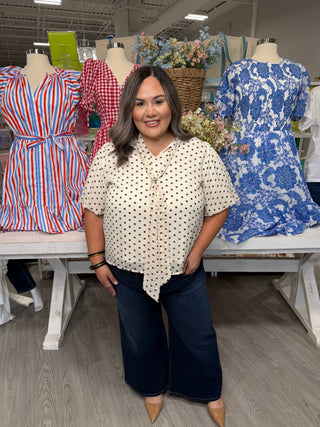 DARLENE POLKADOT TOP