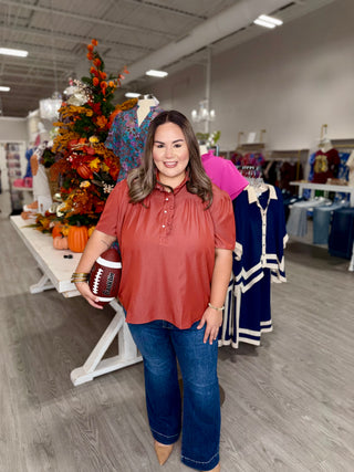 Addie Top- Burnt Orange