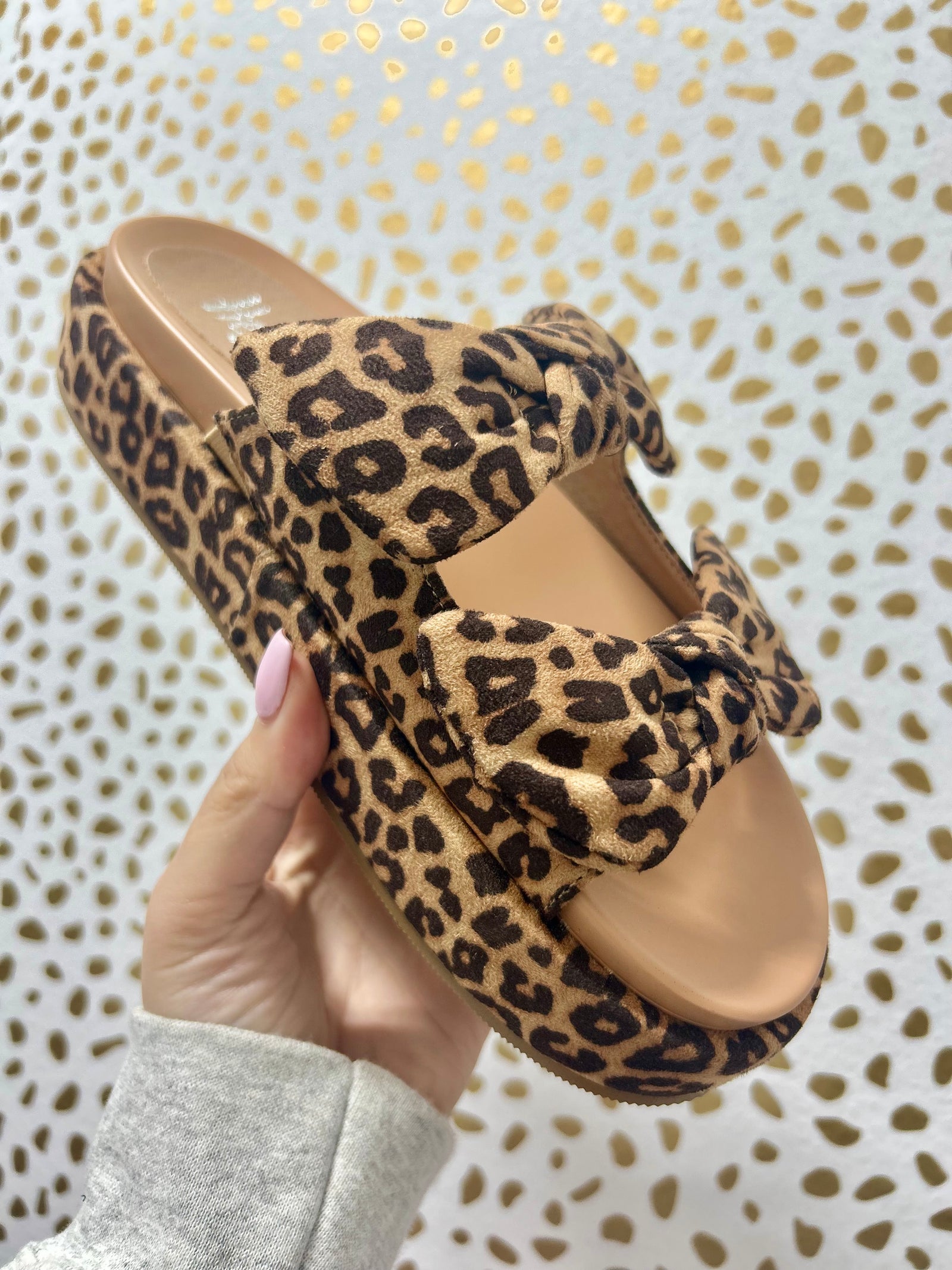 Corky's Leopard Lil Bit Knotty Sandals