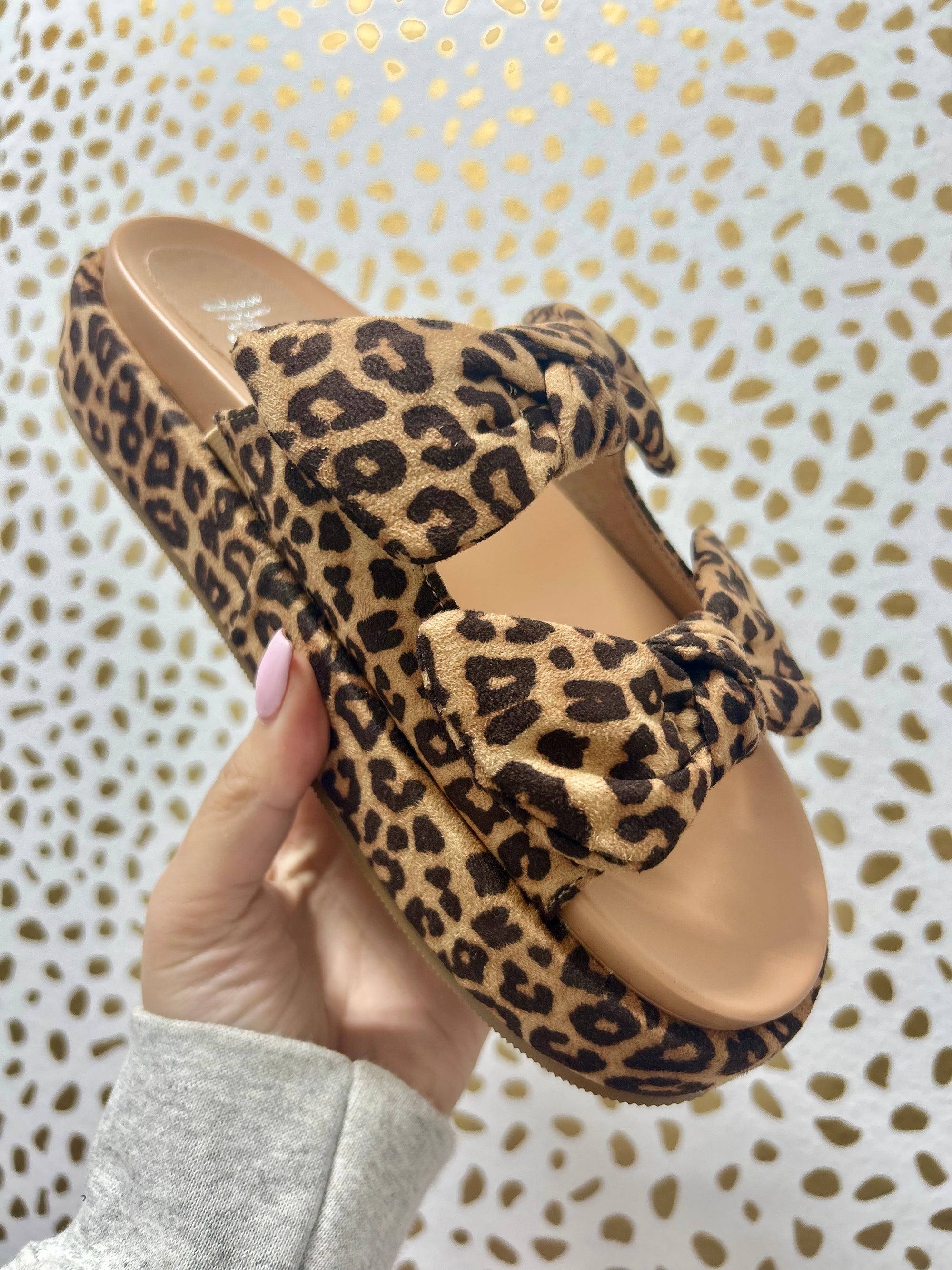 Corky's Leopard Lil Bit Knotty Sandals