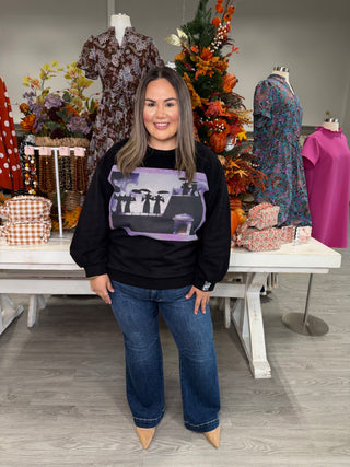 Licensed Black Practical Magic Witches Framed Sweatshirt