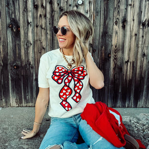 BIG HEART BOW TEE