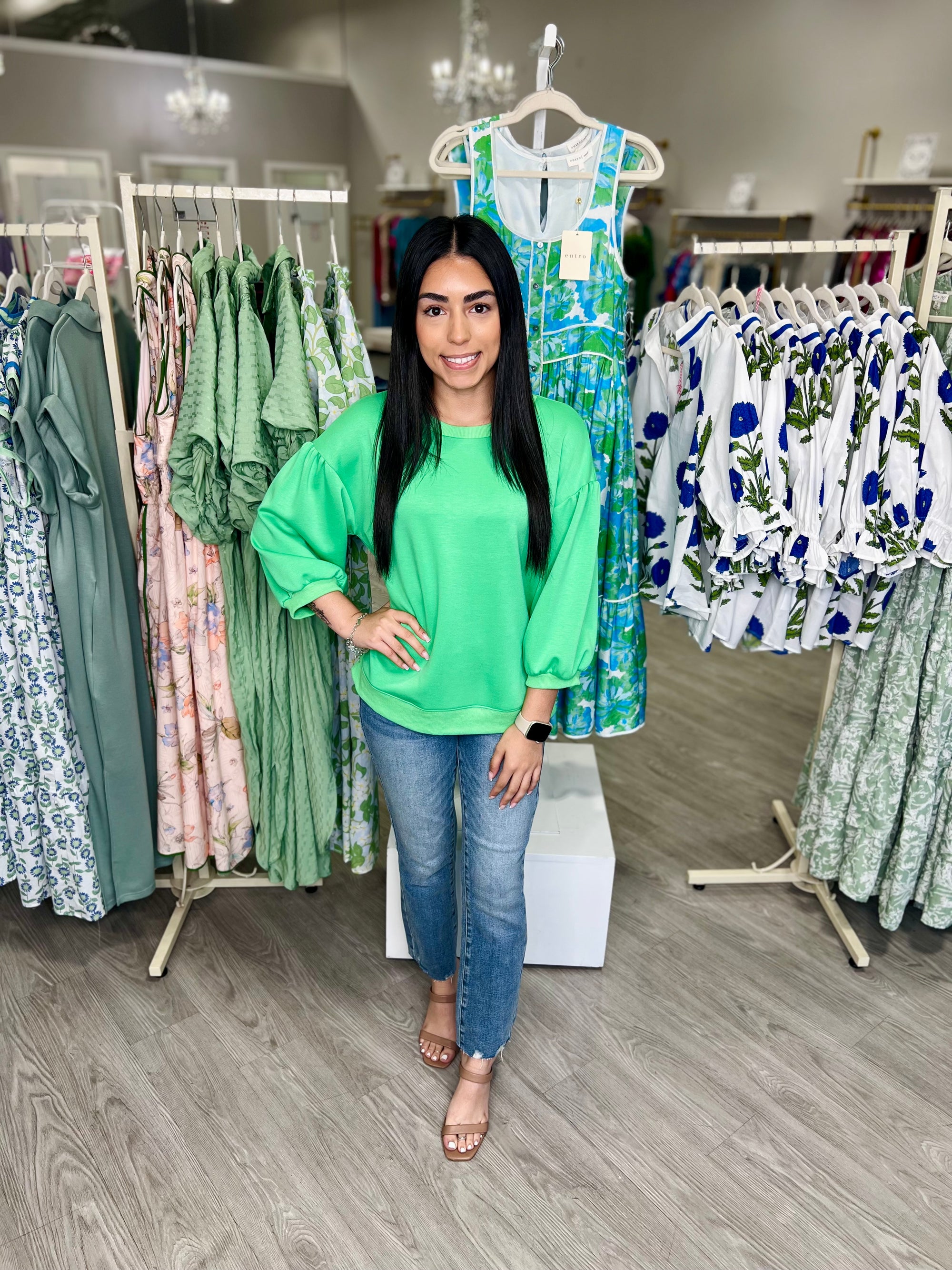 SELMA APPLE GREEN TOP