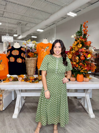 AMBER POLKA DOT DRESS