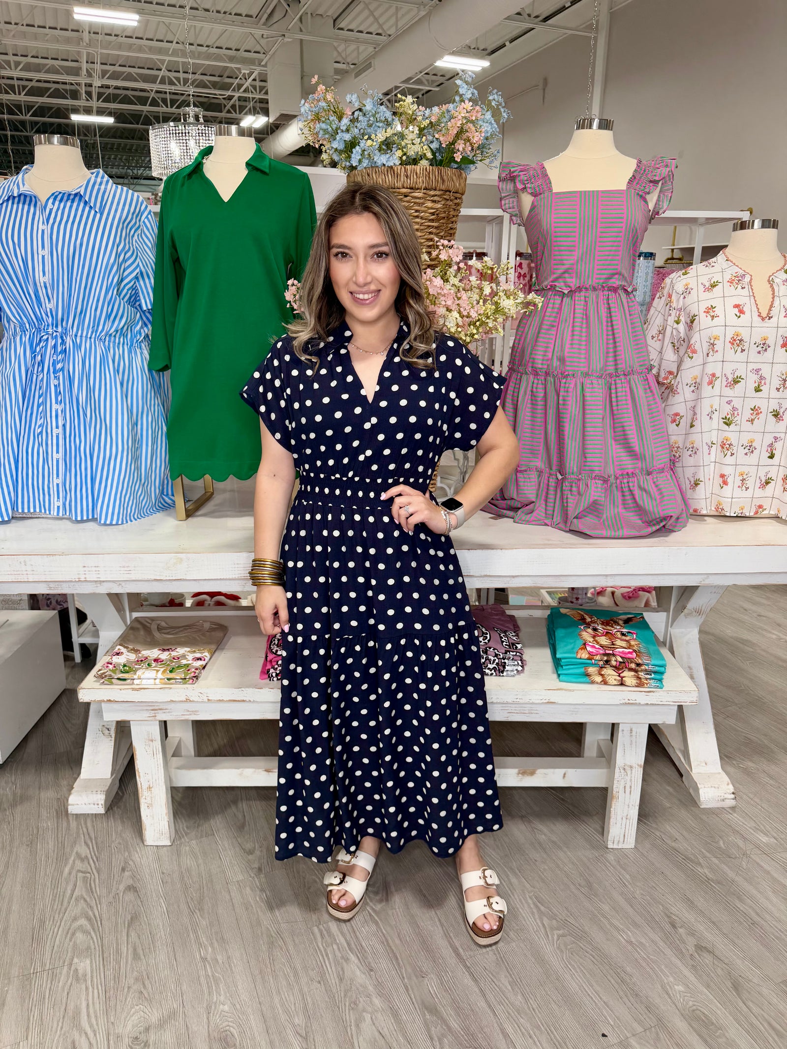 JAZMINE POLKA DOT DRESS