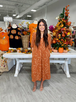 QUINN DRESS-TERRACOTTA