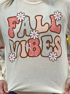 FALL VIBES FLOWERS CREAM LONG SLEEVE