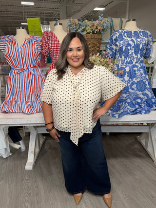 DARLENE POLKADOT TOP