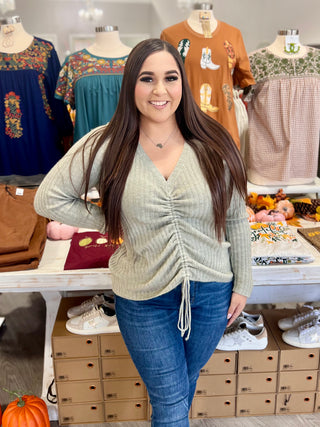 GIVERS OLIVE TOP