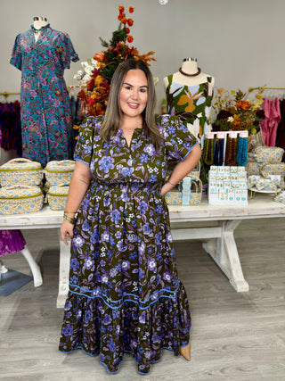 SYLVIE Smocked Midi Dress