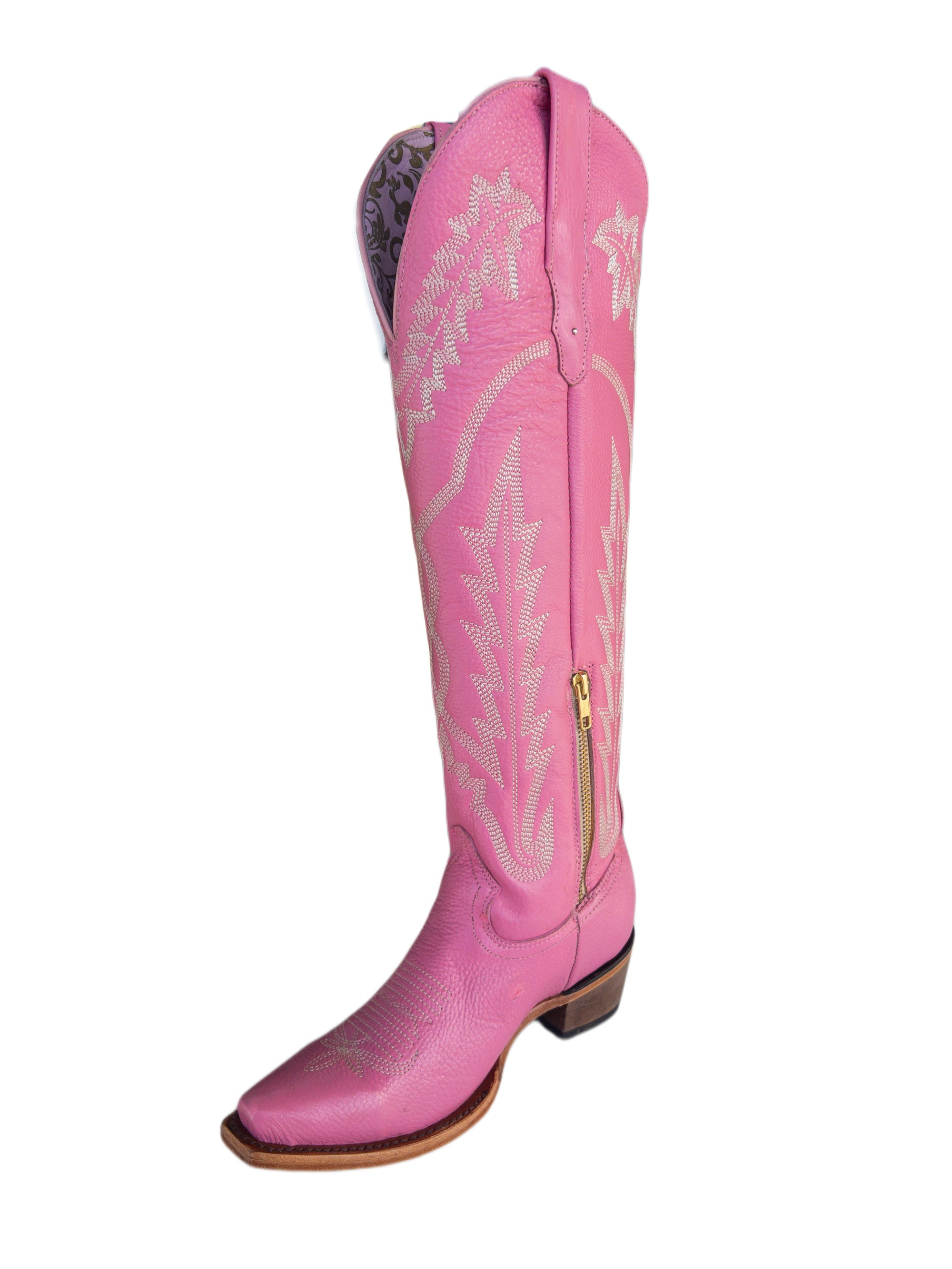 PINK PASTEL TALL COWGIRL BOOTS