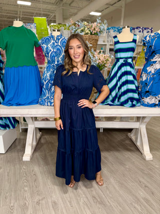 MAYA NAVY MAXI DRESS