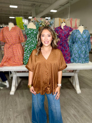 ESMERALDA POLKA DOT TOP