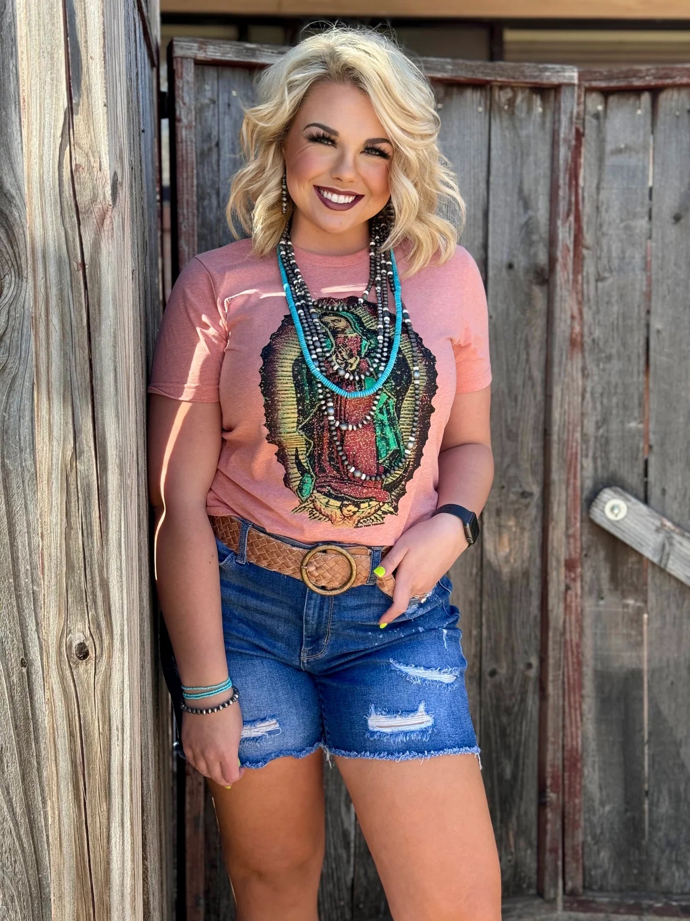 VIRGIN MARY HEATHER SUNSET TEE