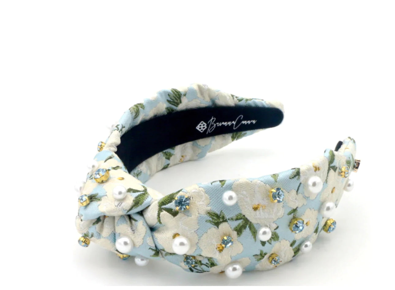 BRIANNA CANNON CHILD SIZE LIGHT BLUE & WHITE FLORAL HEADBAND