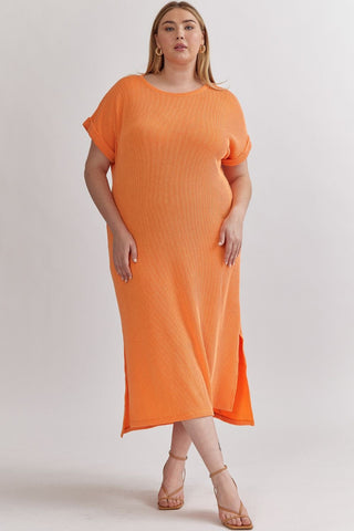 GIANNA RIBBED MIDI DRESS